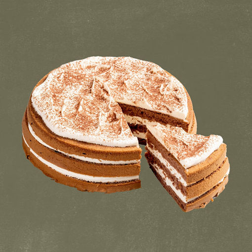 Afbeelding van Tiramisu taart voorgesn in 12.
